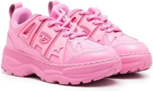 Chiara Ferragni Kids lace-up sneakers Pink