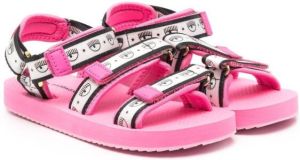 Chiara Ferragni Kids Logo ia touch-strap sandals Pink