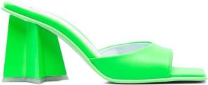 Chiara Ferragni leather square-toe mules Green