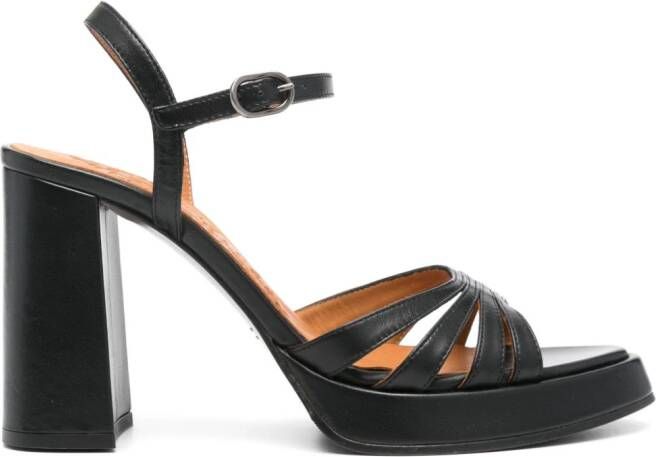 Chie Mihara 110mm Aniel leather sandals Black
