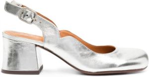 Chie Mihara 60mm metallic-effect pumps Silver