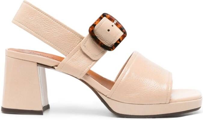Chie Mihara 70mm Ginka leather sandals Neutrals