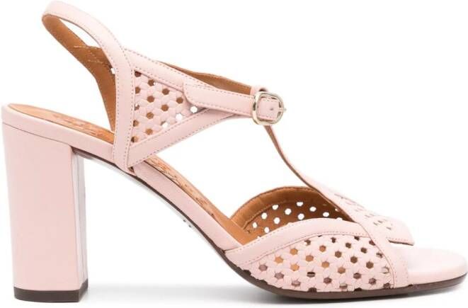Chie Mihara 75mm Bessy perforated leather sandals Pink