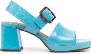 Chie Mihara 75mm leather platform sandals Blue