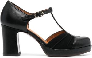 Chie Mihara 80mm T-bar leather pumps Black