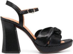 Chie Mihara 90 mm twist-knot leather sandals Black