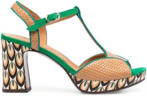 Chie Mihara 90mm heel leather sandals Green