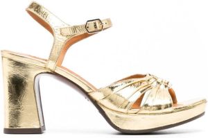 Chie Mihara 90mm metallic-finish sandals Gold