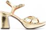 Chie Mihara 90mm metallic-finish sandals Gold - Thumbnail 1