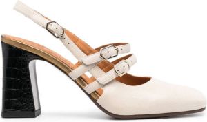 Chie Mihara 90mm slingback-strap leather sandals White