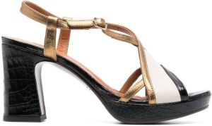 Chie Mihara 92mm Kat colour-block sandals Neutrals