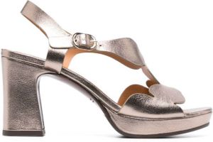 Chie Mihara 92mm metallic-finish Keita sandals Gold