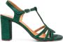 Chie Mihara Babi 75mm suede sandals Green - Thumbnail 1