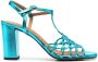 Chie Mihara Bassi 90mm metallic leather sandals Blue - Thumbnail 1