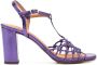 Chie Mihara Bassi metallic leather sandals Purple - Thumbnail 1