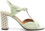 Chie Mihara Bessy 75mm leather sandals Green - Thumbnail 1