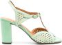Chie Mihara Bessy 75mm leather sandals Green - Thumbnail 1