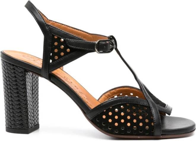 Chie Mihara Bessy perforated-panels sandals Black
