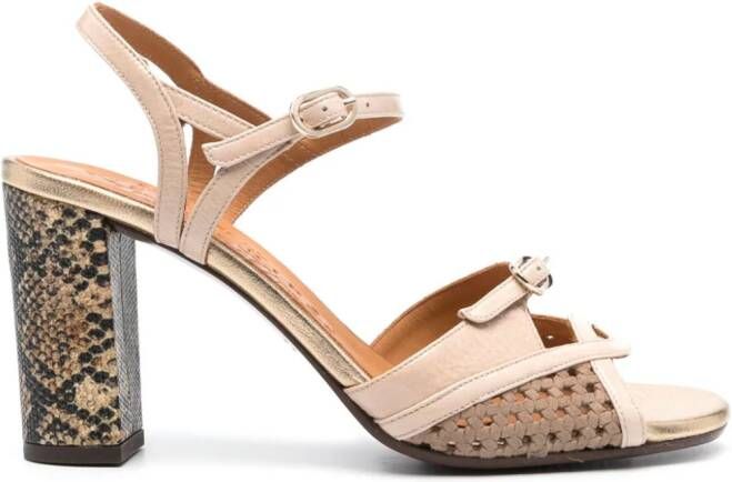 Chie Mihara Bindi 85mm leather sandals Neutrals