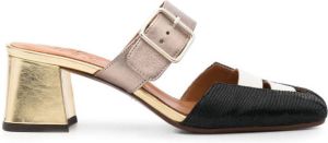 Chie Mihara buckle-fastening 65mm leather mules Black