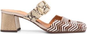 Chie Mihara buckle-fastening leather mules Neutrals