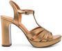 Chie Mihara Cafra 110mm leather sandals Gold - Thumbnail 1
