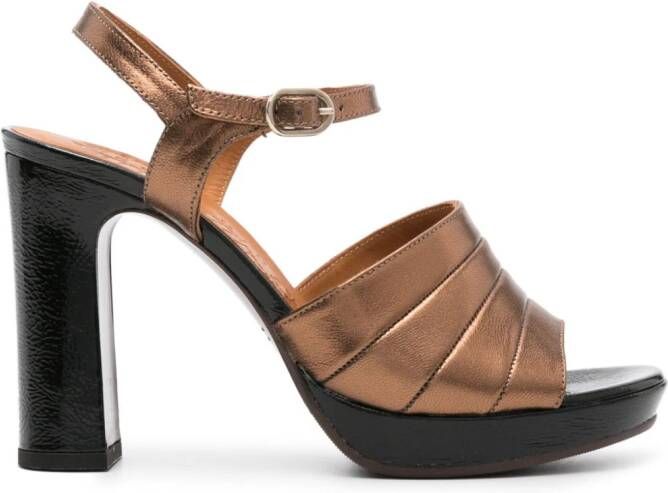 Chie Mihara Ceberano 90mm two-tone sandals Brown