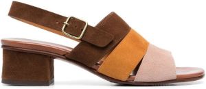 Chie Mihara colour-block leather sandals Brown
