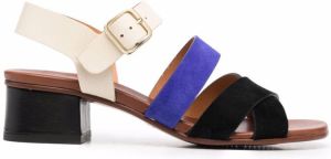 Chie Mihara colourblock strappy sandals Black