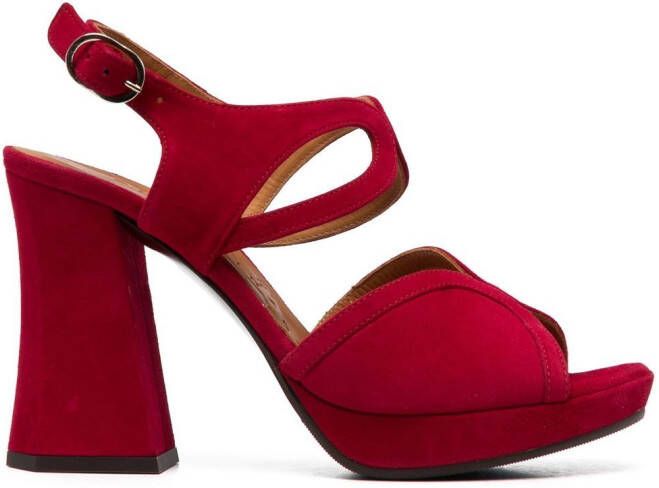 Chie Mihara Cosa 110mm suede sandals Red