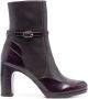 Chie Mihara Custor 100mm leather boots Purple - Thumbnail 1