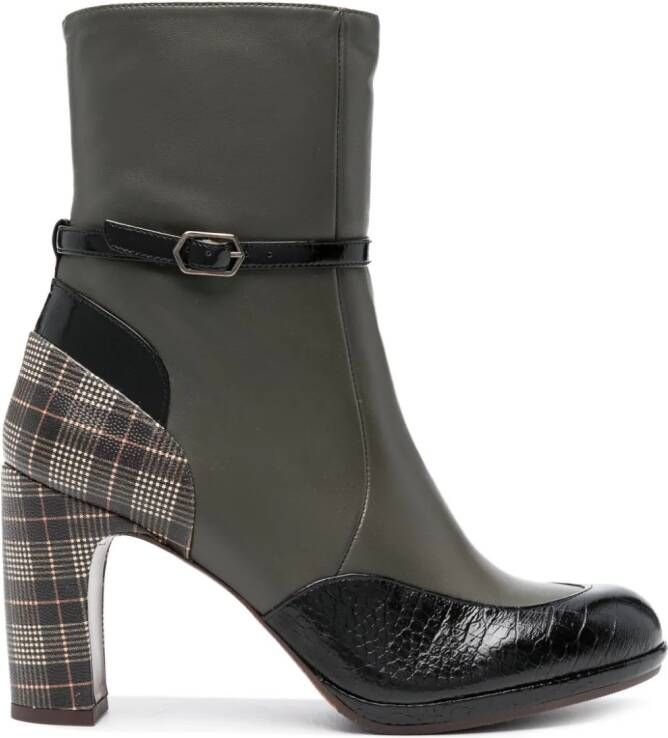 Chie Mihara Custor 90mm leather boots Green