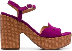 Chie Mihara Detour 120mm leather sandals Purple