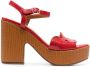 Chie Mihara Detour 120mm leather sandals Red - Thumbnail 1