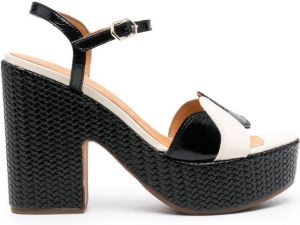 Chie Mihara Diber two-tone platform sandals Black