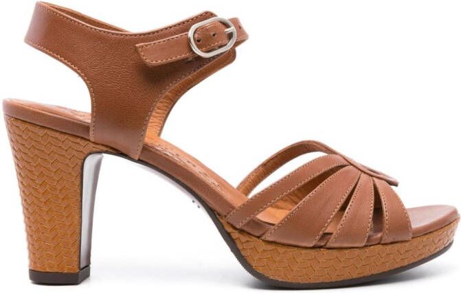 Chie Mihara Elati 90mm leather sandals Brown