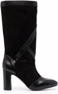 Chie Mihara Eliza suede thigh-length boots Black