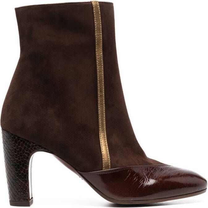 Chie Mihara Ewan 75mm leather ankle boots Brown