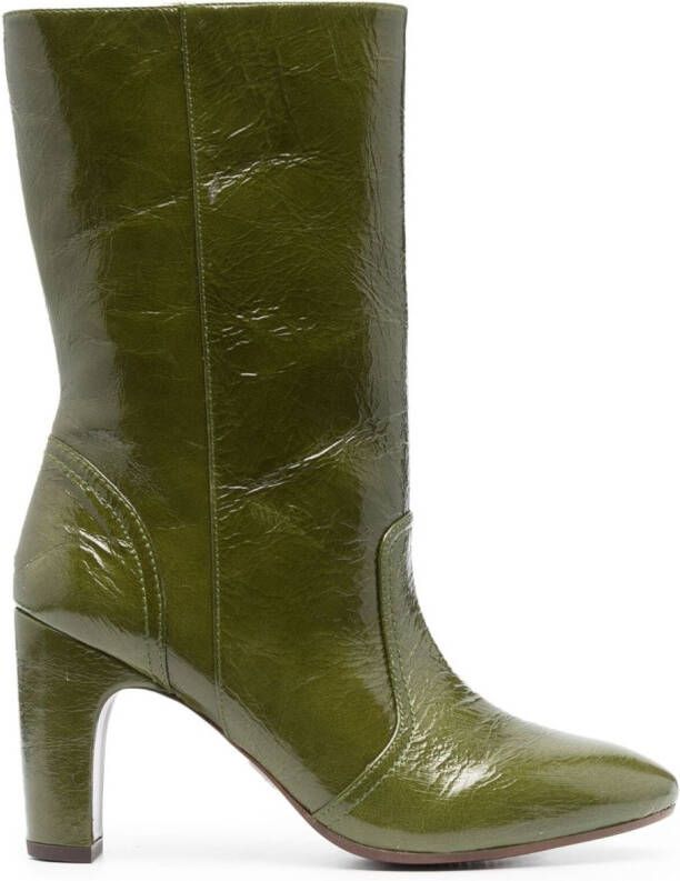 Chie Mihara Eyta 85mm leather boots Green
