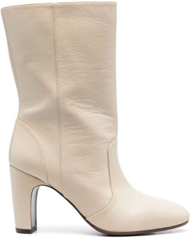Chie Mihara Eyta 90mm leather boots Neutrals