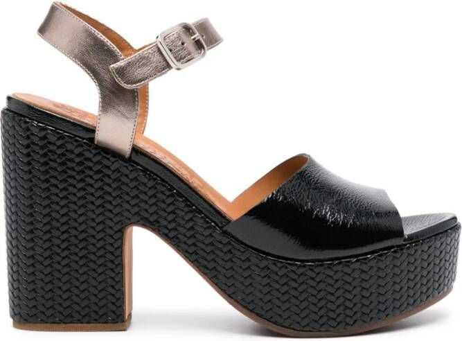 Chie Mihara Jerick 115mm leather sandals Black