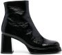 Chie Mihara Katrin patent-finish square-toe boots Black - Thumbnail 1