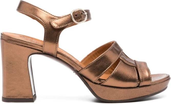 Chie Mihara Kekol 85mm leather sandals Brown