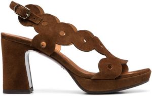 Chie Mihara Kenvy 90mm suede platform sandals Brown