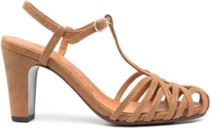 Chie Mihara Ku-Quenu 90mm leather sandals Brown