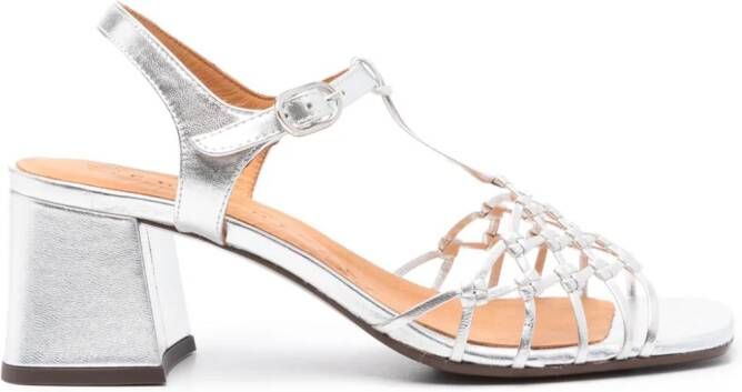 Chie Mihara Lantes 60mm leather sandals Silver