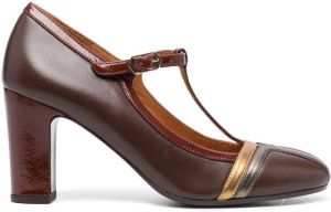 Chie Mihara Mary Jane side-buckle pumps Brown