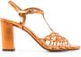 Chie Mihara metallic-effect 90mm sandals Orange - Thumbnail 1