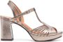 Chie Mihara metallic-effect leather sandals Brown - Thumbnail 1