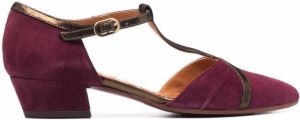 Chie Mihara metallic-trim pumps Purple